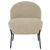Image de Renato - fauteuil avec pieds en acier - en tissu bouclette - Beige