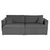 Image de Canape droit BEST MOBILIER 4 places en velours gris 158 x 246 x 81 cm