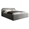 Image de Orane - lit coffre - 180x200 cm - en tissu bouclette - Gris