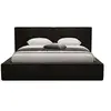 Image de Eros - lit coffre - 180x200 cm - sommier inclus - en velours - Noir