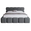 Image de Mariposa - lit coffre - 160x200 cm - sommier inclus - en velours - Gris Anthracite