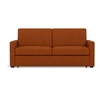 Image de Julia - canapé 3 places convertible express couchage quotidien 140 cm matelas 14 cm en tissu - Rouille