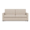 Image de Julia - canapé 3 places convertible express couchage quotidien 140 cm matelas 18 cm en tissu - Beige