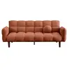 Image de Adam - Canapé convertible clic-clac 2 places en tissu texturé - Terracotta