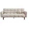 Image de Adam - Canapé convertible clic-clac 2 places en tissu texturé - Beige