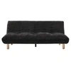 Image de Soan - Banquette 2 places convertible clic-clac en velours texturé - Noir