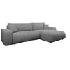 Image de Nicole - Canapé d'angle réversible 5 places convertible avec coffre en tissu - Gris