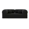 Image de Nebula - Canapé 3 places convertible en velours texturé - Gris