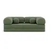 Image de Nebula - Canapé 3 places convertible en velours texturé - Vert sauge