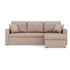 Image de Cyrus - Canapé d'angle réversible 4 places - convertible avec coffre - en simili - Beige