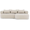 Image de Angela - canapé d'angle droit 4 places en velours texturé - Beige