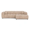 Image de Curtis - canapé d'angle droit 4 places en simili - Beige