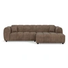 Image de Curtis - canapé d'angle droit 4 places en simili - Taupe