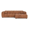 Image de Curtis - canapé d'angle droit 4 places en simili - Cognac