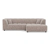 Image de Curtis - canapé d'angle droit 4 places avec accoudoir en tissu texturé - Taupe