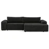 Image de Rebecca - canapé d'angle droit 4 places convertible avec coffre en velours texturé - Gris Anthracite