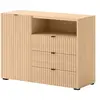 Image de Judy - buffet bas 106 cm - 1 porte, 3 tiroirs et 1 niche - Bois