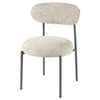 Image de Adelia - lot de 2 chaises - pieds en métal - en tissu texturé - Sable