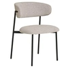 Image de Erica - lot de 2 chaises en tissu bouclette - pieds en acier - Beige