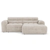 Image de Diane - Canapé d'angle droit 4 places en velours texturé - Beige