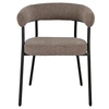 Image de Sadie - lot de 2 chaises FSC 100% en tissu texturé - pieds en acier - Marron