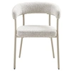 Image de Sadie - lot de 2 chaises FSC 100% en tissu texturé - pieds en acier - Beige