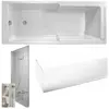 Image de Baignoire bain douche Struktura + pare bain + tablier + étagère 170 x 70