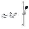 Image de PACK Mitigeur thermostatique bain douche + pommeau de douche + Barre de douche + flexible Grotherm 800 et Tempesta