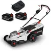 Image de Tondeuse à gazon portative sur batterie - 40V MAX - Hauteur de coupe 6 positions avec 2 Batteries 4Ah et double chageur