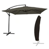 Image de Parasol déporté MOLOKAI carré 2,7x2,7m gris + housse