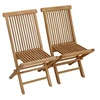 Image de Lot de 2 chaises de jardin en teck LOMBOK