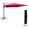 Image de Parasol déporté MOLOKAI carré 3x3m fuchsia + housse