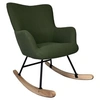 Image de Fauteuil à bascule en tissu boucle vert kaki KAIRA