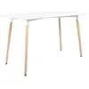 Image de Table rectangulaire 120 × 70cm blanche PIA
