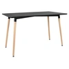 Image de Table rectangulaire 120 × 70cm noire PIA