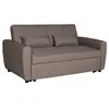 Image de Canape droit 2 places en polyester marron 93 x 169 x 85 cm