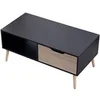 Image de Table basse avec tiroir style scandinave noire FREJA