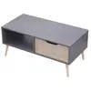 Image de Table basse avec tiroir style scandinave grise FREJA