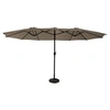 Image de Parasol double 2,7x4,6m LINAI taupe