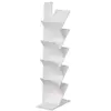 Image de Bibliothèque 8 étagères inclinées blanche SIMONE
