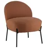Image de Fauteuil en tissu boucle rouille HELMI
