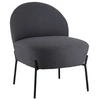 Image de Fauteuil en tissu boucle gris HELMI