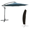 Image de Parasol déporté OAHU rond 3m de diamètre bleu gris + housse