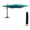 Image de Parasol déporté MOLOKAI rectangulaire 3x4m bleu + housse