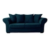 Image de Canapé droit 3 places en velours bleu navy OSCAR