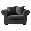 Image de Fauteuil love seat en velours gris OSCAR
