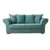 Image de Canapé droit 3 places en velours vert eucalyptus OSCAR