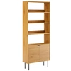 Image de Bibliothèque en bois 4 étagères et 2 portes STINNA