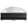 Image de Pack matelas REGEN 180x200 + double sommiers noir 90x200 + Couette + 2 oreillers