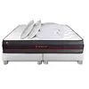 Image de Matelas 160 x 200 cm Regen - Mousse à mémoire de forme - Ep : 24 cm - sommier Blanc avec 2 oreillers et couette